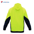 Jaune / Orange Mens Parka sécurité Parka Fleece Hoodie sécurité Workwear poches